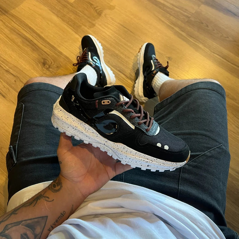 Öus Hevea Dots Preto Reflex Branco Laranja OE