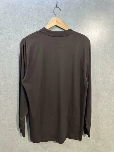 Camiseta Plano C  Marrom Manga longa