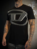 Camisa Diesel Logo Circular - Preta