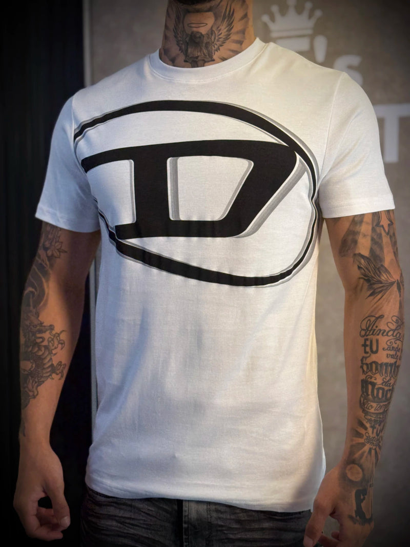 Camisa Diesel Logo Circular - Branca