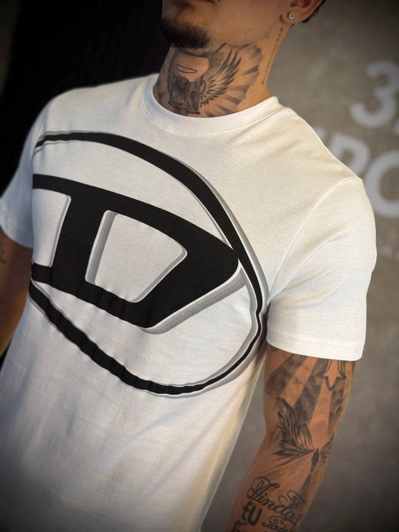 Camisa Diesel Logo Circular - Branca
