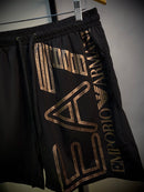 Short ARMANI - Preto com EA7 Dourado