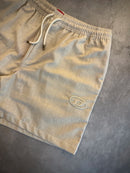 Short Diesel Linho Logo Circular - Off White - Importado