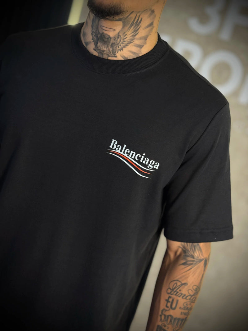 Camisa Balenciaga - Logo Tradicional - Preta