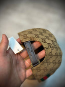 Boné Gucci Tradicional - Fita lateral verde|vermelha (Bege)