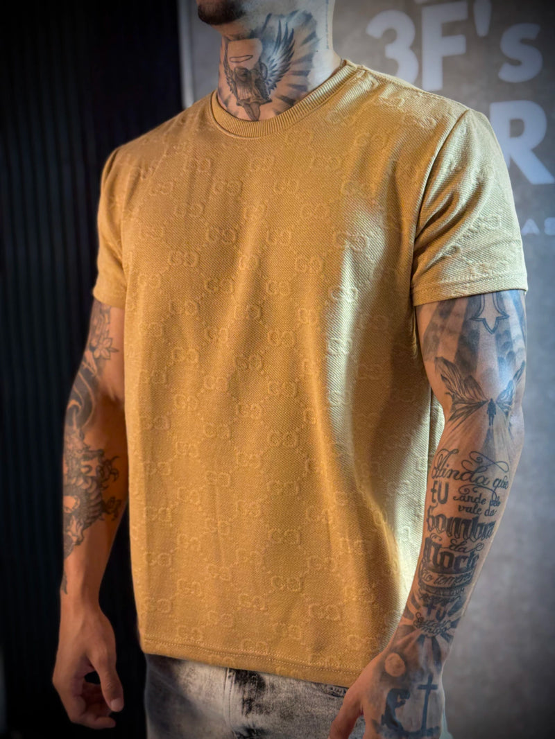 Camisa Gucci Basic Lisa - Premium - Marrom/Caramelo