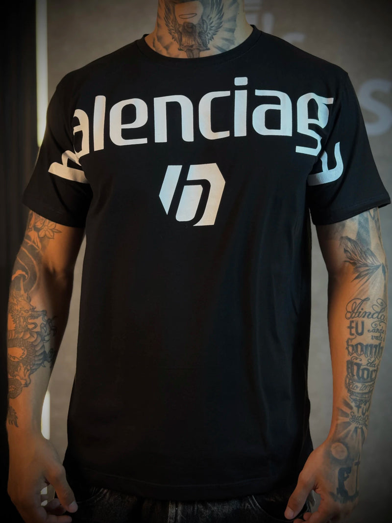 Camisa Balenciaga - Escrita Frontal - Preta