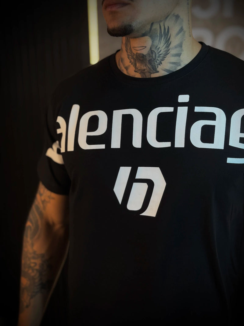 Camisa Balenciaga - Escrita Frontal - Preta