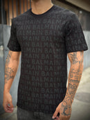 Camisa Balmain - Monogramada - Preta - Premium