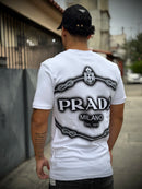 Camisa Prada Bolso - Estampa costas - Premium - Branca