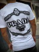Camisa Prada Bolso - Estampa costas - Premium - Branca