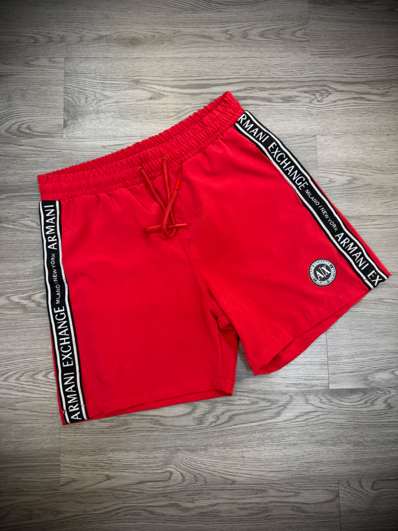 Short Armani Exchange - Milano | New York | Fita lateral - VERMELHO