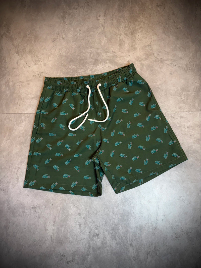 Short Lacoste Verão Crocs 2026 - Verde Militar