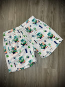 Short Lacoste Verão Coqueiro - Coleção 2025 - Branco