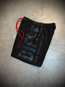 Short Diesel Logo Lateral - Preto All Black
