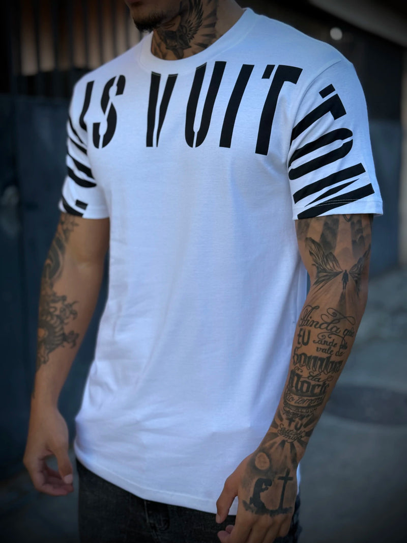 Camisa LV Estampa Frontal - Branca