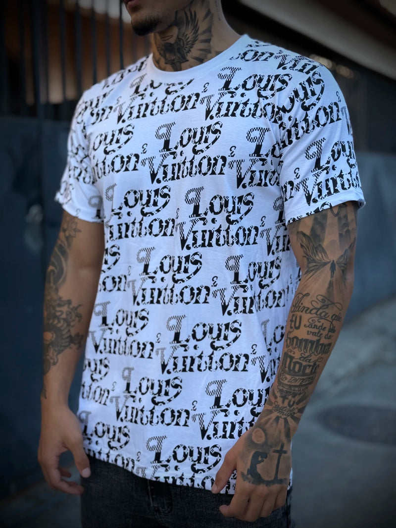 Camisa LV Estampa Monogramada - Branca