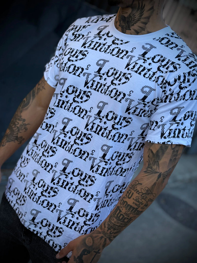 Camisa LV Estampa Monogramada - Branca