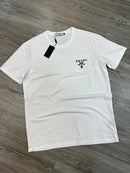 Camisa Prada Milano - Logo Emborrachada no Bolso (BRANCA)