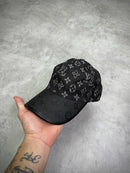 Boné LV Jeans | Aba de Couro Símbolos - Preto