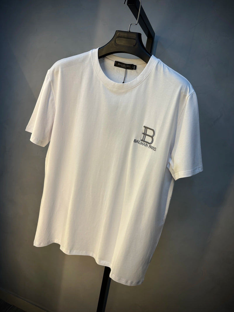 Camisa BALMAIN Básica Bordada - Branca