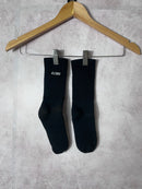 Meia Preta Básica Bordada Altai