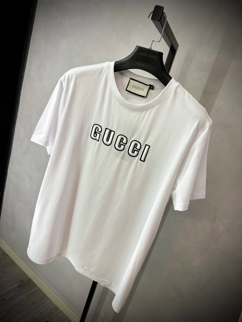 Camisa Gucci Logo Bordada - Branca - Premium