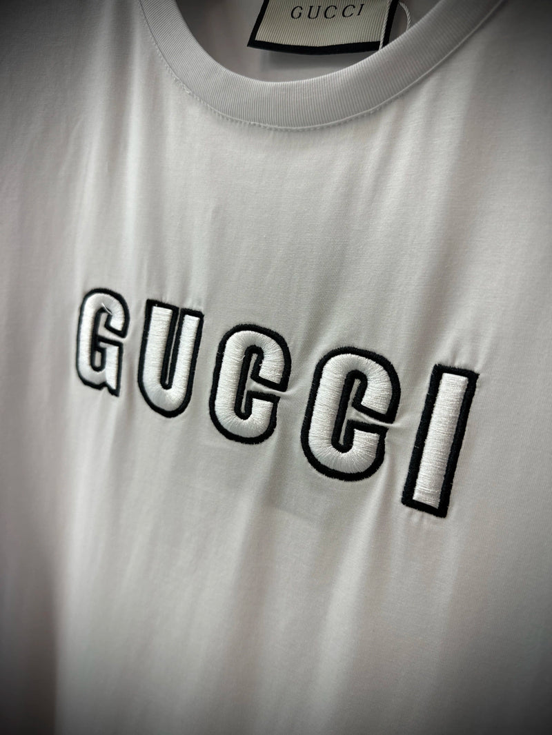 Camisa Gucci Logo Bordada - Branca - Premium