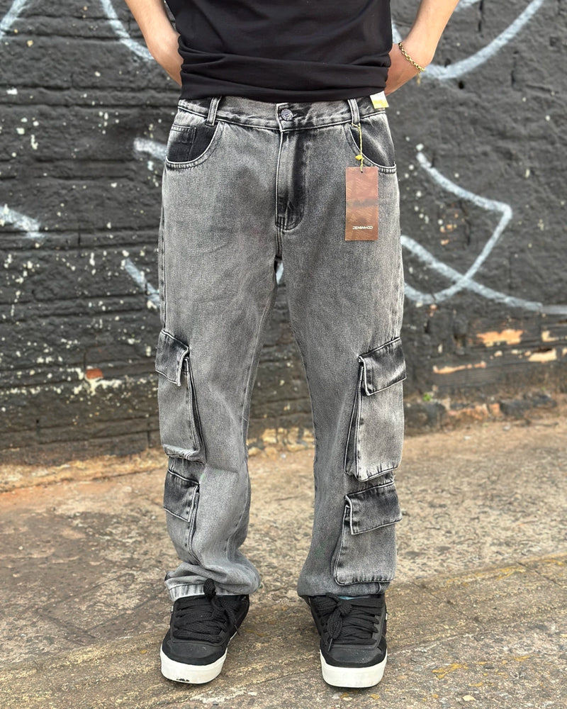 Calça OMG Cargo 4 Bolsos Estonada Lateral