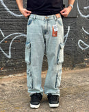 Calça OMG Cargo 4 Bolsos Vintage Estonada