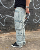 Calça OMG Cargo 4 Bolsos Vintage Estonada