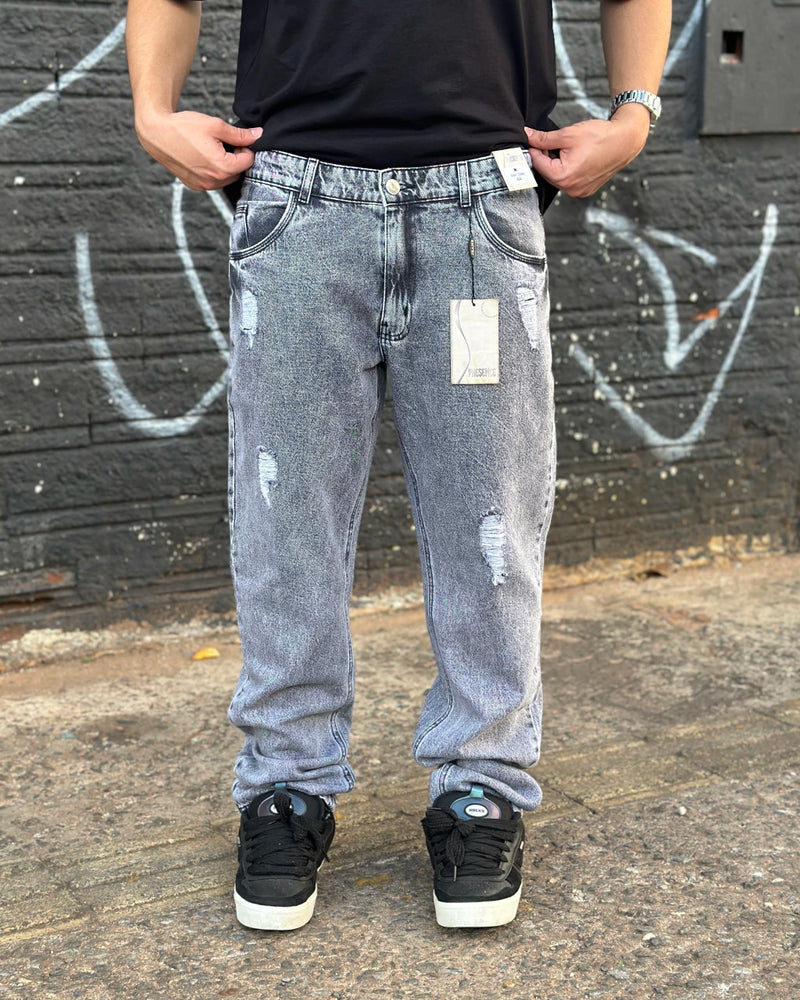 Calça Presence Estonada Reta Destroyde