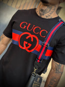 Camisa Gucci Faixa Frontal - Premium - Preta
