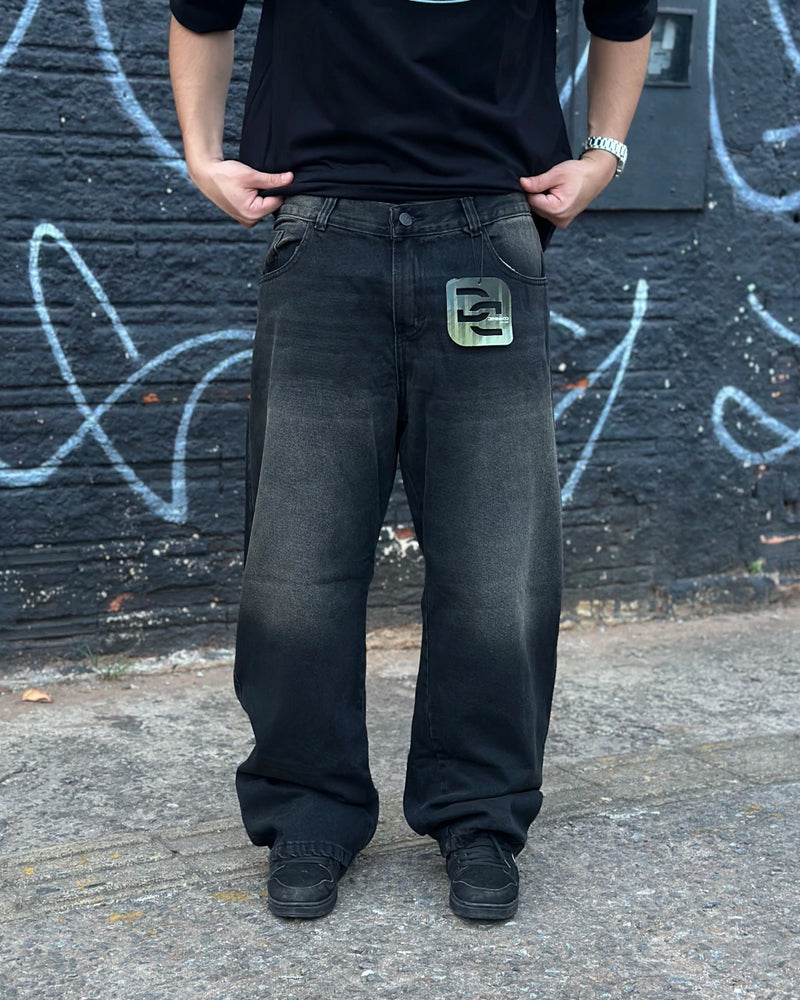 Calça Denim Baggy Black Brown