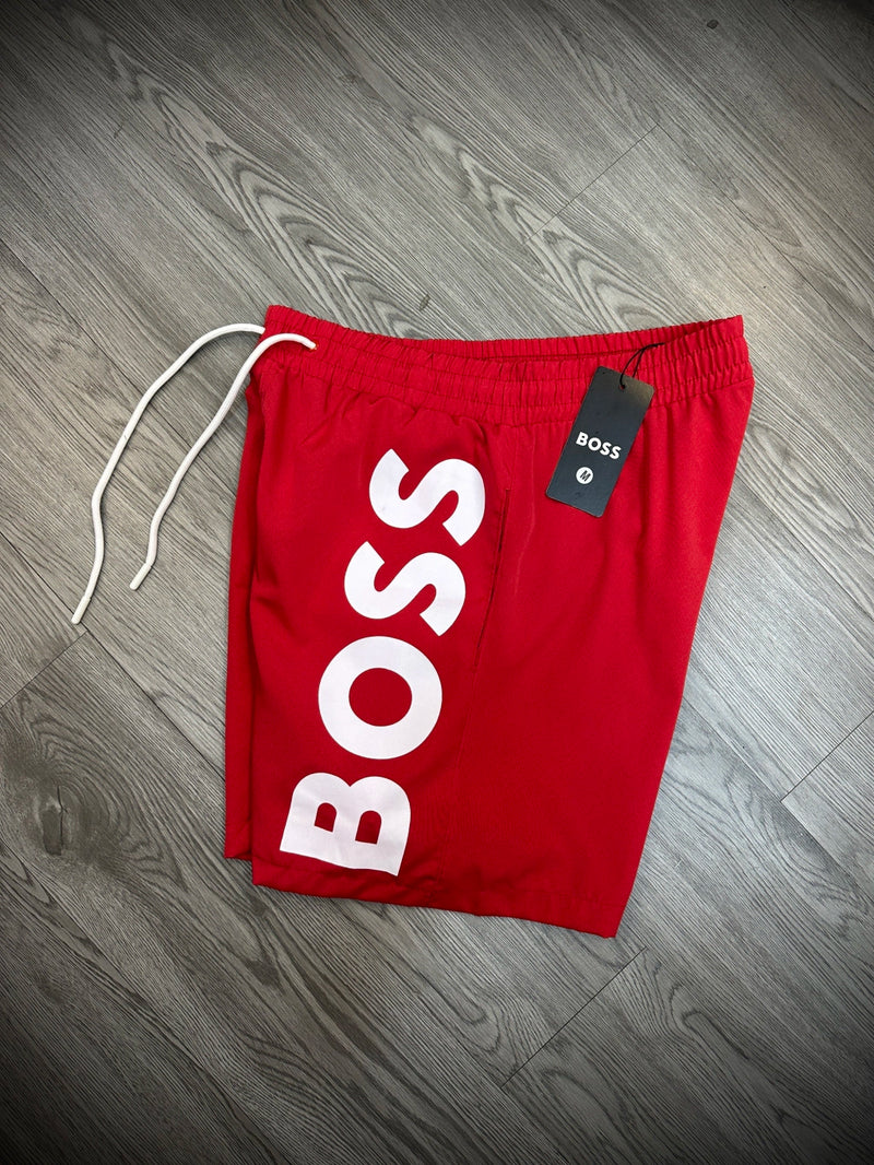 Short HUGO BOSS Vermelho - Escrita Lateral Estampado