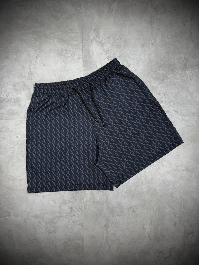 Short Armani Ax - Letreiro - Preto