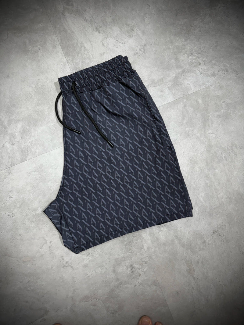 Short Armani Ax - Letreiro - Preto
