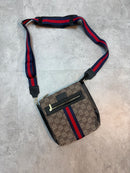 Bag Tecido Gucci - Bege - Faixa Azul & Vermelha